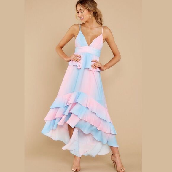 Buddy Love Women’s Size Small Georgia High Low Cotton Candy Sleeveless Dress - Picture 1 of 7